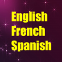 icon Learn English French Spanish